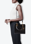 MEDIUM PATENT CANNAGE LADY DIOR