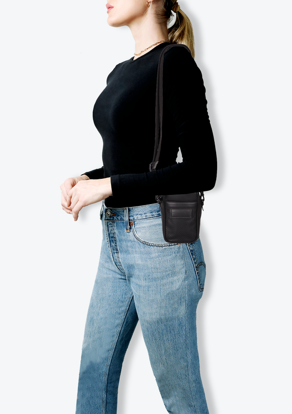 PERFORATED LEATHER SMALL CROSSBODY BAG