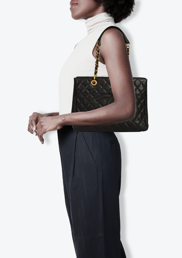 GRAND SHOPPING TOTE CAVIAR