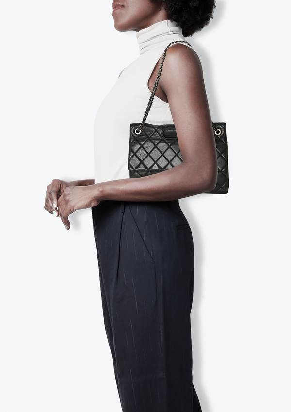 PARIS-BYZANCE TAKE AWAY FLAP BAG AGED LAMBSKIN