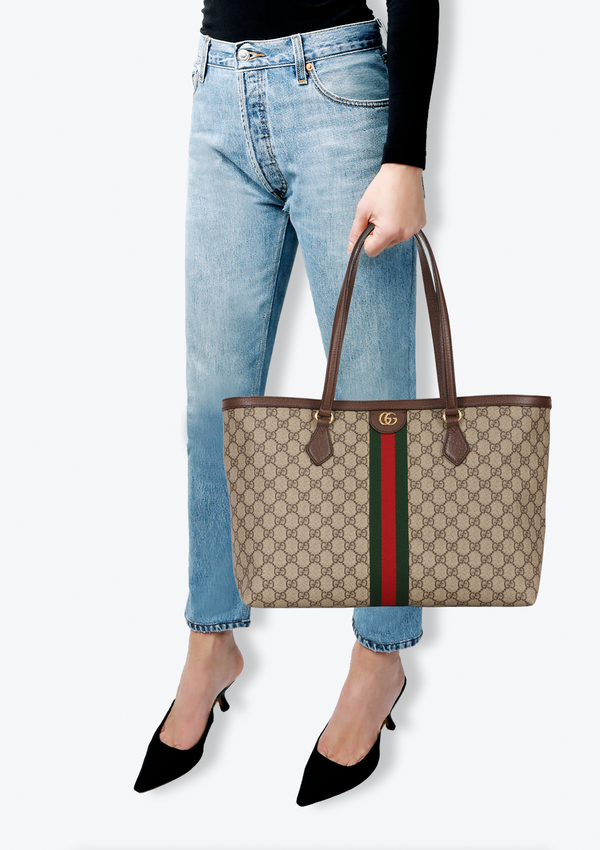 GG SUPREME MEDIUM OPHIDIA SHOPPING BAG