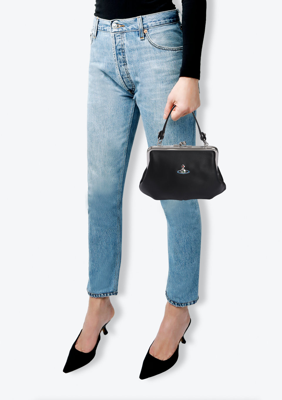 BOLSA VIVIENNE WESTWOOD GRANNY FRAME PURSE PRETO ORIGINAL – Gringa