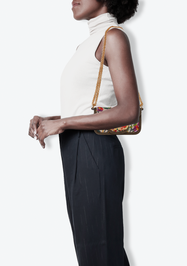 EMBELLISHED VLOGO LOCÒ SHOULDER BAG
