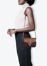 SMALL LOGO PEBBLED CROSSBODY BAG