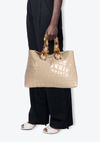 ALLIGATOR EMBOSSED TOTE BAG