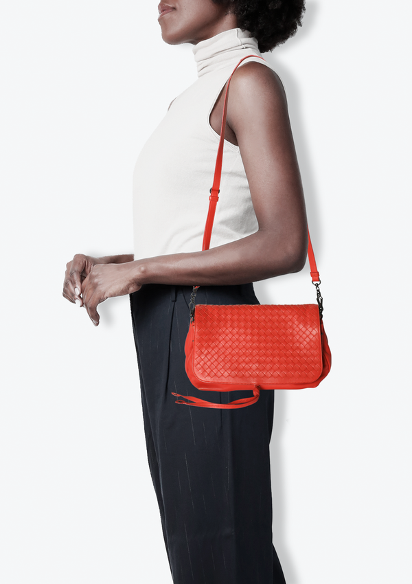 INTRECCIATO FLAP CROSSBODY BAG