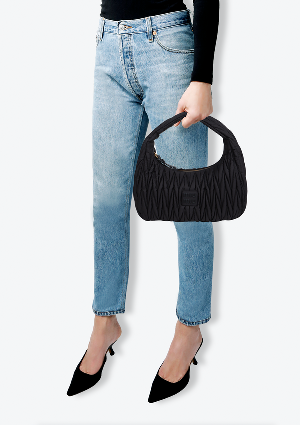 LARGE NYLON WANDER MATELASSÉ HOBO