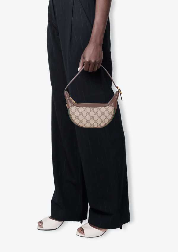 MINI GG SUPREME WEB HALF-MOON HOBO