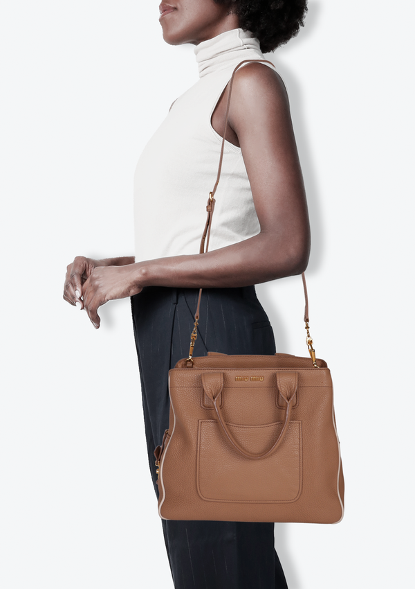 VITELLO FRONT POCKET TOTE