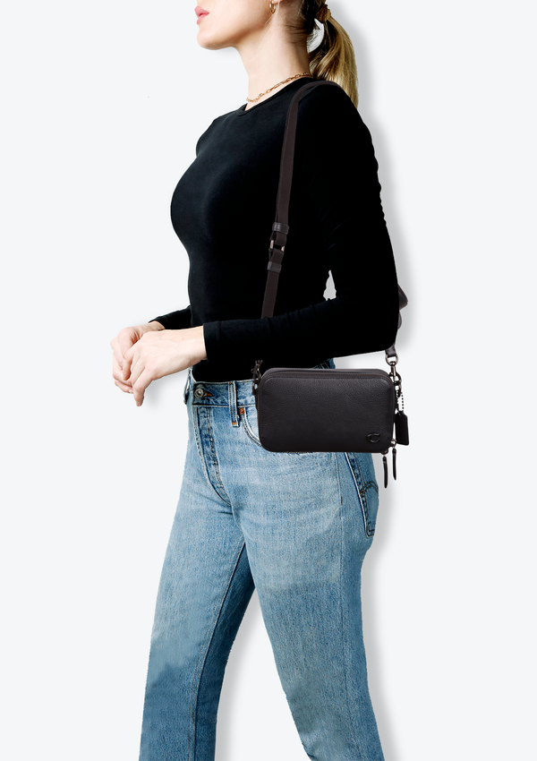 LEATHER CHARTER SLIM CROSSBODY BAG