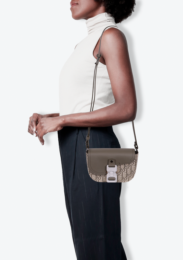 OBLIQUE JACQUARD SADDLE MINI