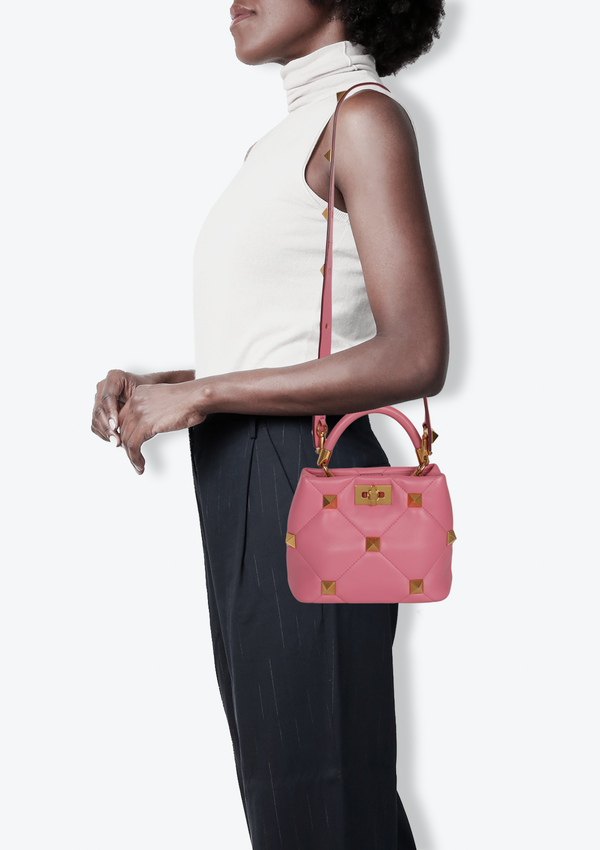 ROMAN STUD TOP HANDLE BAG