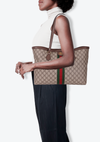 GG SUPREME LARGE OPHIDIA SHOPPING BAG