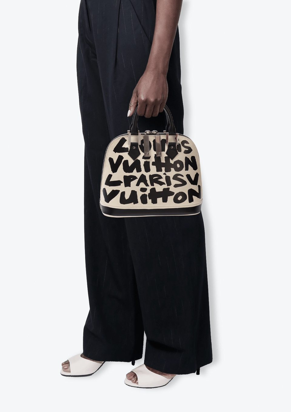 BOLSA LOUIS VUITTON X STEPHEN SPROUSE GRAFFITI ALMA PM BRANCO