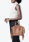ROCKSTUD FRINGE TOTE