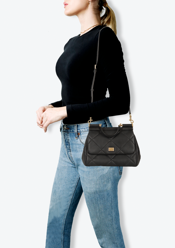 LARGE QUILTED SICILY BAG