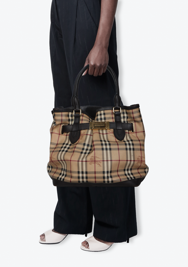 HAYMARKET CHECK BELTED BAG