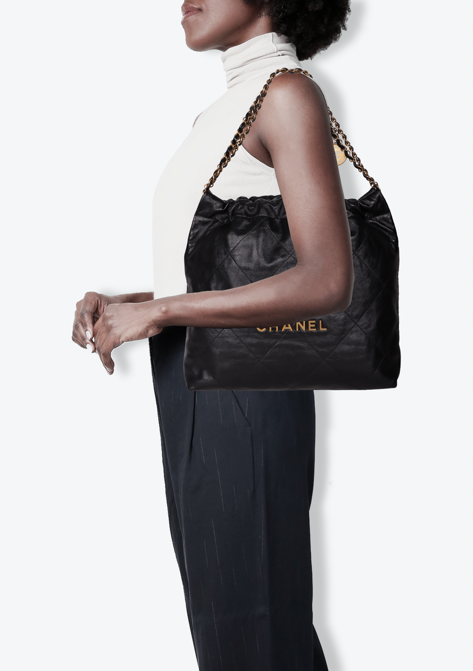 BOLSA CHANEL CHANEL 22 MEDIUM PRETO ORIGINAL – Gringa
