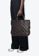 QUILTED STUD TOTE