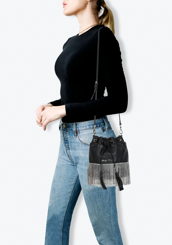 STARLIGHT FRINGE BUCKET BAG
