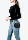 VINYLE ROUND CROSSBODY BAG