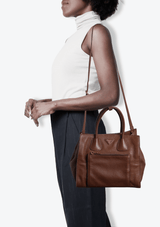 VITELLO DAINO FRONT POCKET WING TOTE