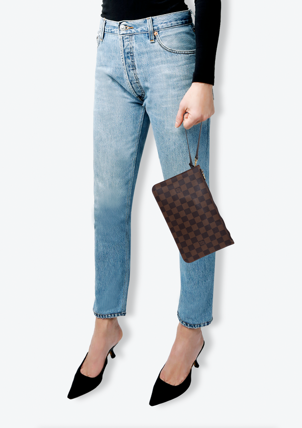 NEVERFULL POCHETTE DAMIER EBENE