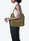 CROCODILE EMBOSSED SHOULDER BAG