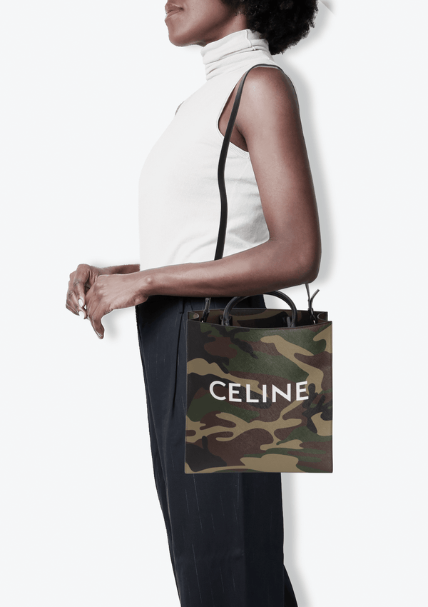 CAMO MEDIUM VERTICAL CABAS TOTE