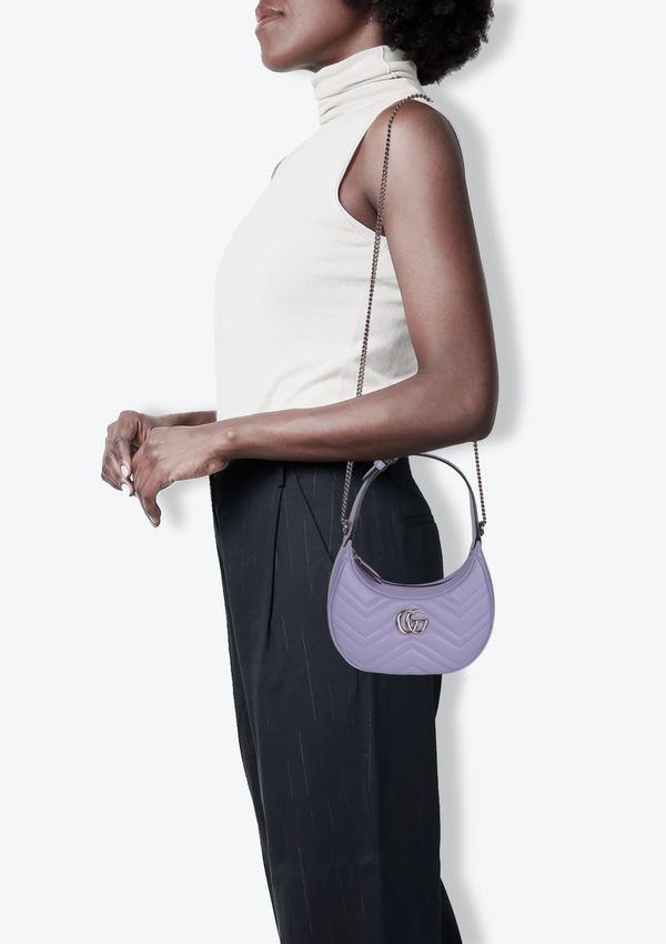 SMALL GG MARMONT HALF-MOON BAG