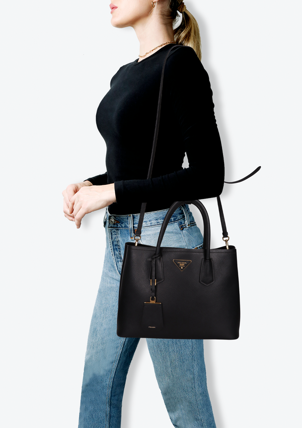 LARGE SAFFIANO CUIR DOUBLE TOTE
