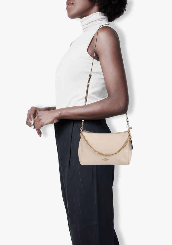 LEATHER CHAIN SHOULDER BAG