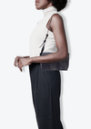 LEATHER BLOCK T SHOULDER BAG