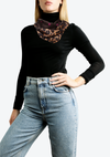 LEOPARD SNOOD INFINITY SILK SCARF
