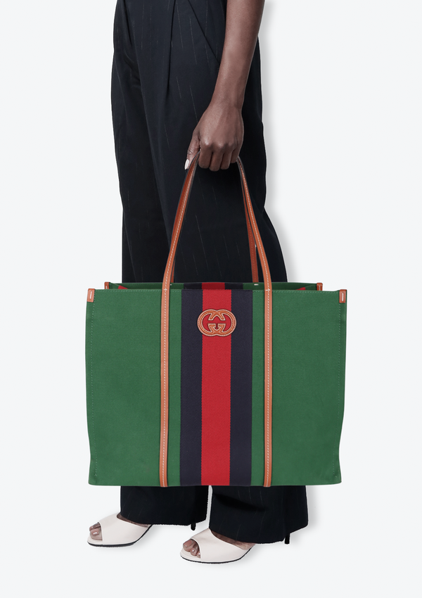 LARGE CANVAS FOLDABLE WEB TOTE