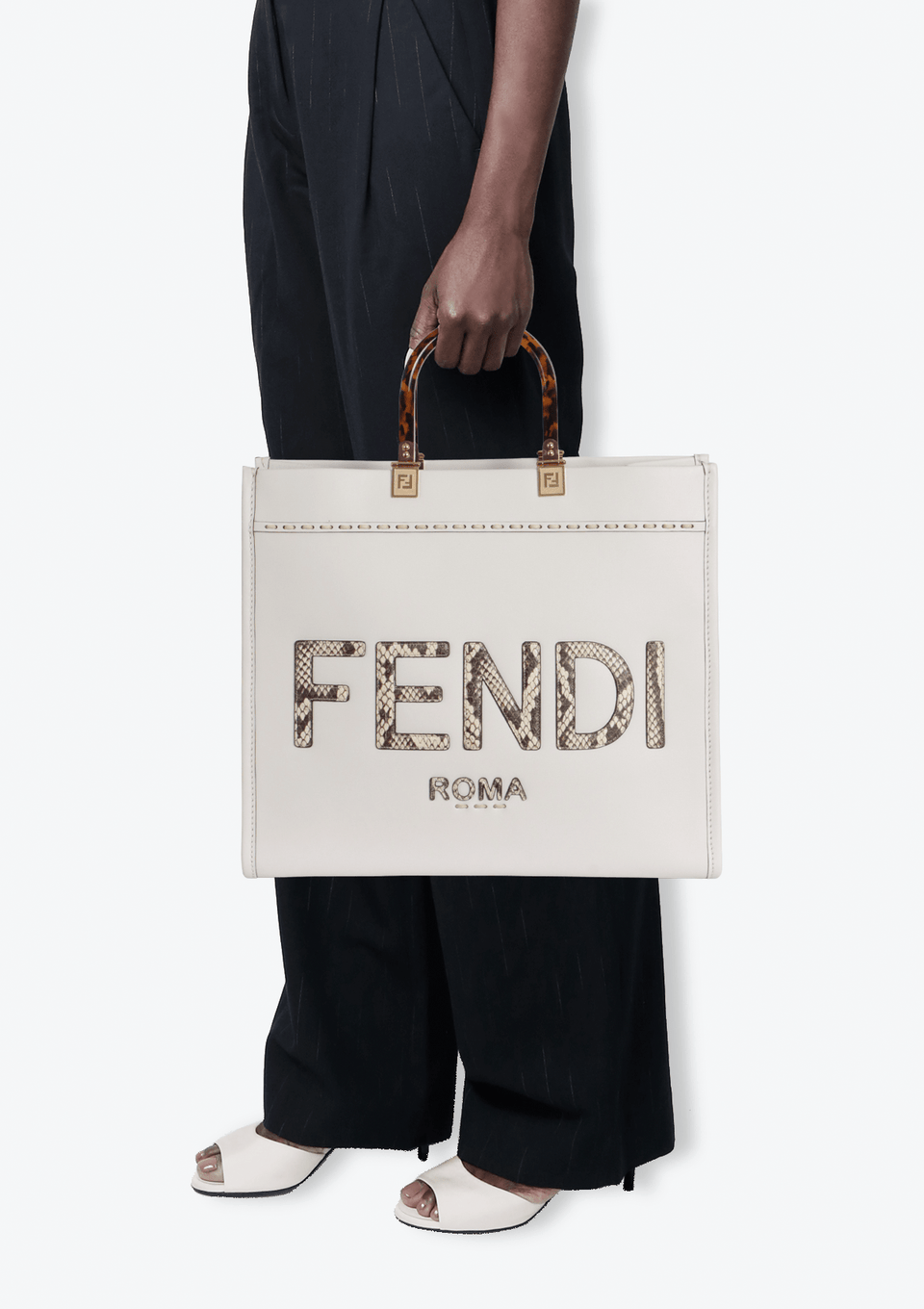BOLSA FENDI SUNSHINE SHOPPER TOTE BRANCO ORIGINAL – Gringa
