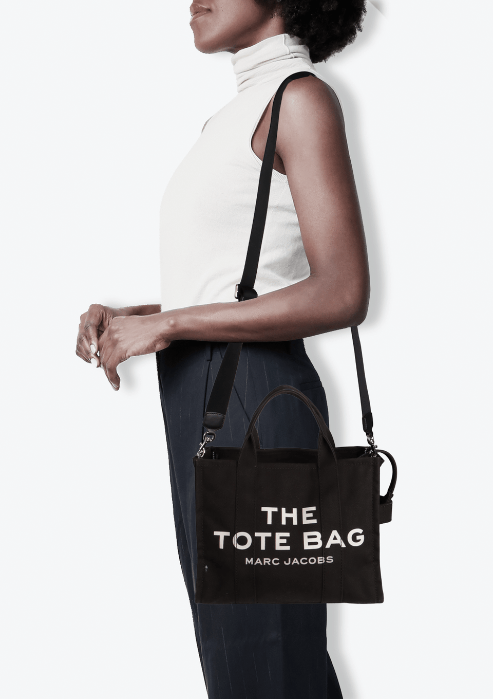 BOLSA MARC JACOBS THE TOTE BAG MEDIUM PRETO ORIGINAL – Gringa