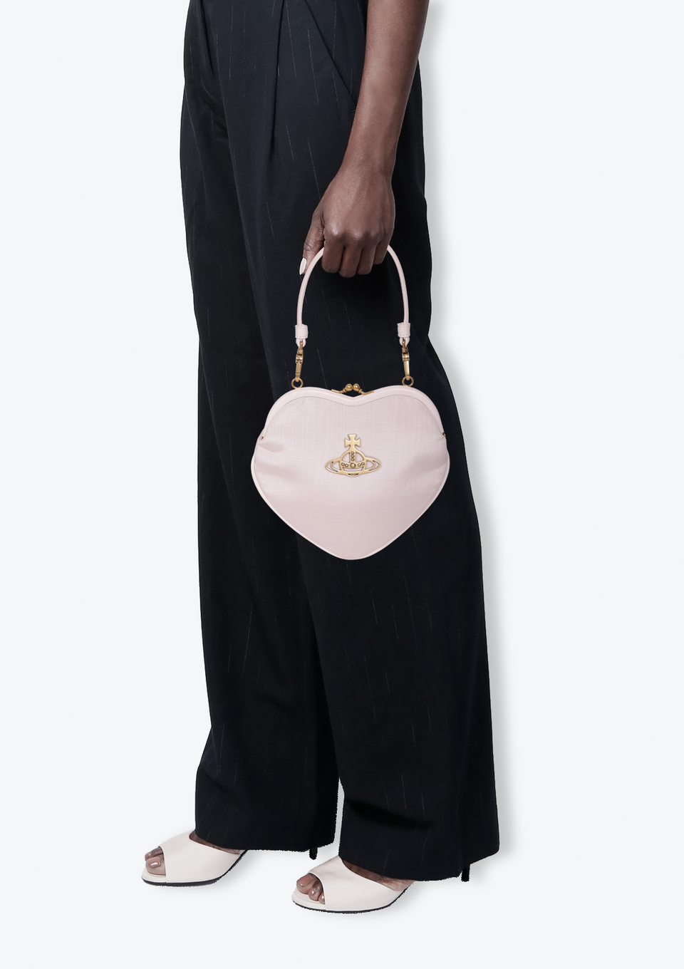 BOLSA VIVIENNE WESTWOOD HEART KISS LOCK HANDLE BAG BRANCO ORIGINAL