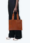 LARGE LEATHER WOODY TOTE