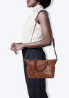 GLACE CALF EMBOSSED LOGO TOTE