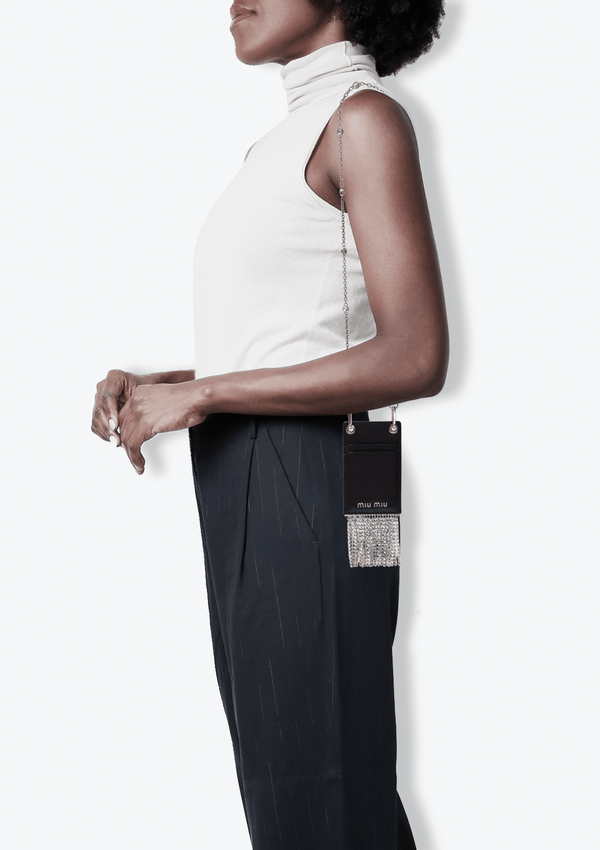 CRYSTAL FRINGE CARDHOLDER