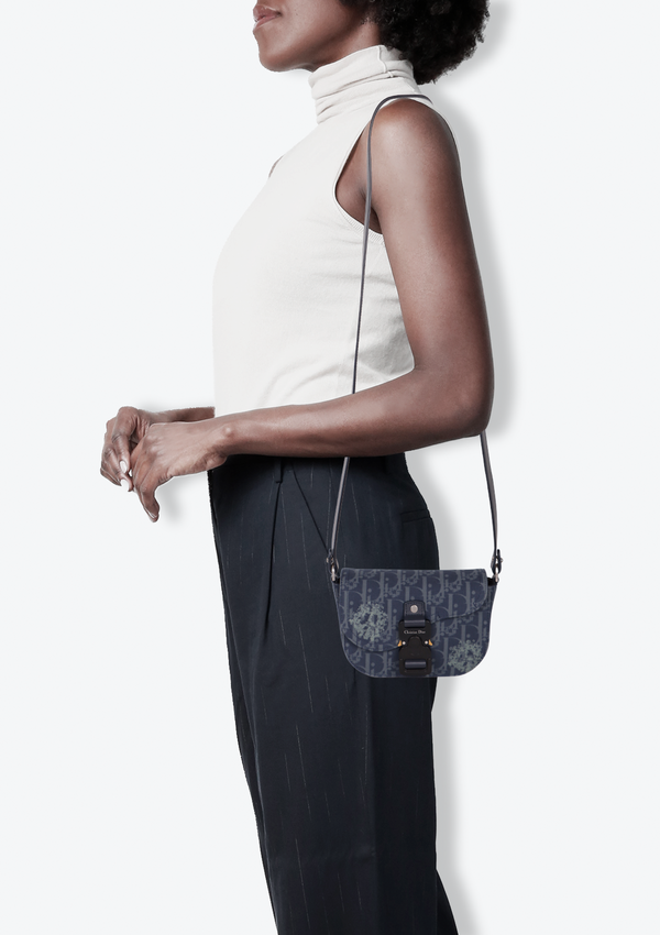 OBLIQUE JACQUARD SADDLE MINI