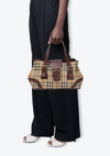 HAYMARKET CHECK COATED TOTE