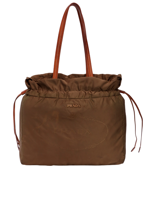 LOGO TESSUTO DRAWSTRING BAG