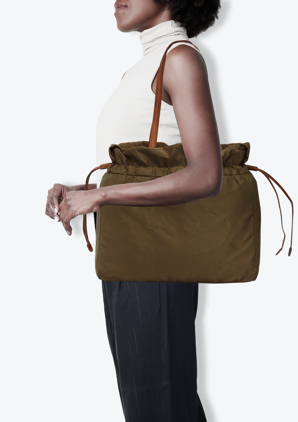 LOGO TESSUTO DRAWSTRING BAG