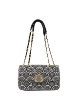 BOLSA BAGUETE SIRENA JACQUARD PRETO