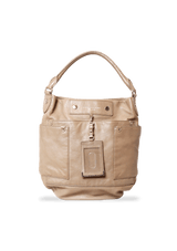 TEXTURED LEATHER HOBO