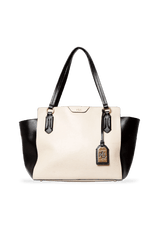 LEATHER TOTE BAG RALPH LAUREN BEGE E PRETO ORIGINAL