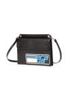 BLACK AND BLUE LOGO PRINT PRADA PRETA ORIGINAL