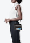 BLACK AND BLUE LOGO PRINT PRADA PRETA ORIGINAL